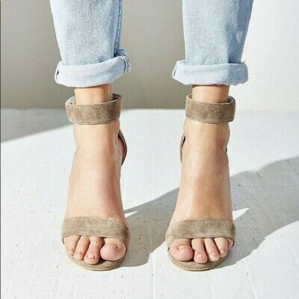 Jeffrey Campbell Lindsay Ankle Strap Sandal Taupe